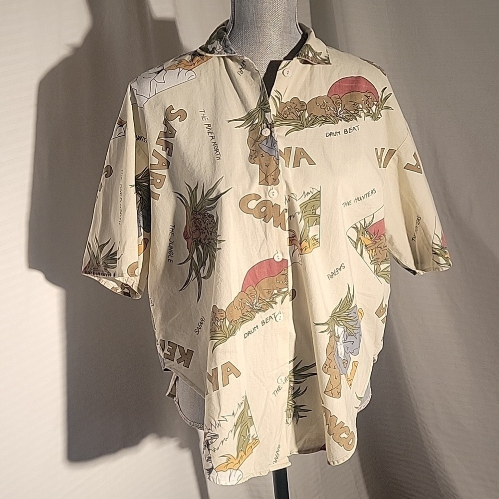 Sweet for Two Mens Safari Button Down Shirt, Size: S